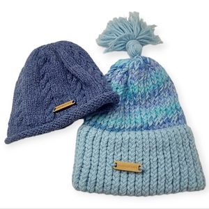 #Hatnothate Knitted Beanie Hats Blue Juniors Teen Size